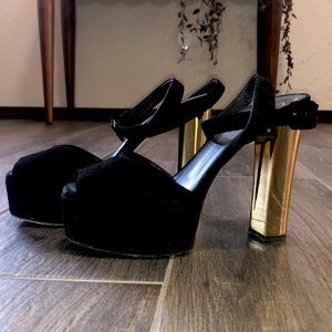 Giuseppe Zanotti 39, platform heels, black suede